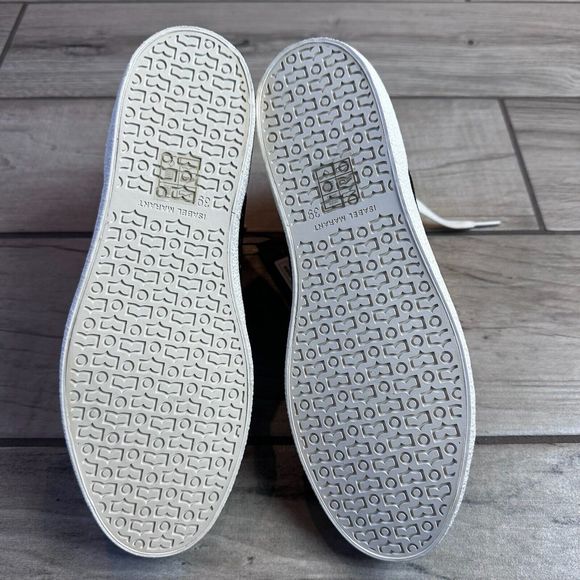 Isabel Marant Canvas Purple High-Top Sneaker Logo Print Size 39/7.5 - Picture 7 of 8